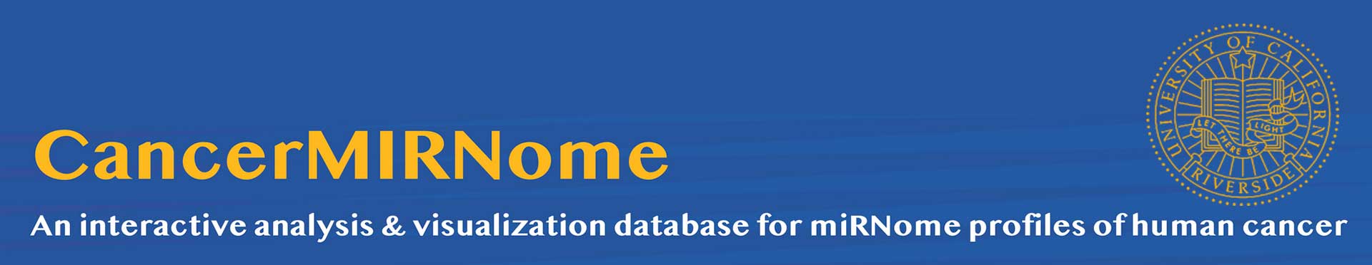 CancerMIRNome - an interactive analysis & visualization database for miRNome profiles of human cancer